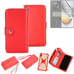 Wallet Mobile phone cover Realme 11 Pro+ Phone protective Case red