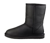 UGG Femme Classic Short Leather winter boots boots, Noir, 36 EU