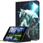GLANDOTU Case for Lenovo Tab P11 2020 11.0 inch TB-J606F/ J606X Tablet Case Flip Wallet PU Leather Cover with Magnetic Button Standing Funstion Full Body Protective Phone Cases - Wolf
