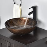 Puluomis - Vasque à Poser Céramique Lavabo Lave-Mains Évier pour Salle de Bain Toilettes