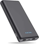 Trswyop Power Bank 26800mAh Portable Charger 【2022 Intelligent Controlling IC】 High Capacity External Battery Pack Compatible with iPhone 13 12 X Pro Samsung S21 Huawei Xiaomi iPad etc [Black-Gray]