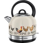 Russell Hobbs Emma Bridgewater Rise & Shine 1.7L Cordless Electric Kettle - (Fast boil 3KW, Removable washable anti-scale filter, Pull off lid, Perfect pour spout, Cream) 26270
