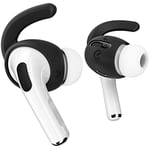 Keybudz EarBuddyz Silicone Earphones Attachments for Apple AirPods Pro, EarPods Headphones Earphones Accessories, Ear Hooks, Ear Hooks, Non-Slip, Sports, Black