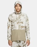 Nike Pro Flex Camo Army Khaki Full Zip Woven Hoodie Jacket Wind Rain Extra Large