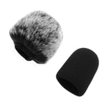 2Pcs Furry Foam Windscreen Mic Cover Fit for Audio Technica At2020 At2035 At2500