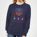 Autobots Classic Ugly Knit Women's Christmas Jumper - Navy - S