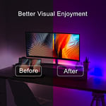 ONSTUY LED Strip Lights 2m for 40-60in TV, USB LED TV Backlight Kit with Remote,RGB Color Changing,16 Color 5050 LEDs Bias Lighting for HDTV