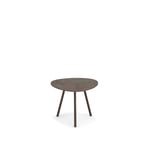 EMU - Terramare Small Coffee Table, Frame: Indian Brown, Top: Porcelain Stoneware, Emperador - Småbord & Sidobord utomhus - Alfredo Chiaramonte,Marco Marin - Brun - Metall/Sten