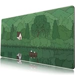 Tapis de bureau mignon dessin animé Kawaii dessin animé vert grand tapis de souris XXL étendu tapis de souris de jeu tapis de bureau ours lapin tapis de souris pour ordinateur portable 80 x 40 cm