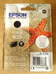 GENUINE EPSON 603 Black cartridge ORIGINAL STARFISH ink boxed & dated 2025