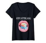 Womens Smut Booktok Reader Spicy Book Romance Reader STFUATTDLAGG V-Neck T-Shirt