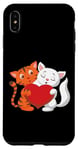 iPhone XS Max Happy Valentines Day Love Cute Heart Cartoon Cats Animal Case