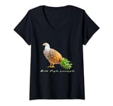 Womens Cute Animal Fruit Combination Bald Eagle pineapple V-Neck T-Shirt