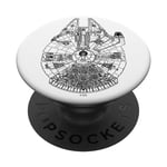 Star Wars Millennium Falcon Outline PopSockets Swappable PopGrip