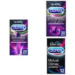 Durex Mutual Climax Bundle, Pack of 12 Condoms, Intense Gel and Toy