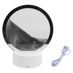 Tlily - Lampe de Paysage de Sable rvb à led Veilleuse Mobile avec 7 Couleurs de Sablier DéCoration D'Affichage en Mer Profonde 3D Noir