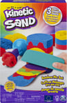 Kinetic Sand Rainbow Mix Set with 3 Colours of Kinetic Sand 382g and 6 Tools, fo