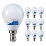 10 Pack - Samsung LED 5.5W Golf Ball P45 Lamp Bulb SES E14 | 40W Equivalent | 3000k Warm White | 180° Beam Angle | 470 Lumen | 30,000 Hours Extreme Long Life | 80+ CRI | Commercial Grade Chip