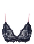 Understatement Underwear Lace Triangle Bralette 001 Marinblå