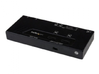 StarTech.com 2x2 HDMI Matrix Switch with Remote - 1080p Automatic & Priority Switcher - Video Wall Auto Selector Splitter Box - Audio Out (VS222HDQ) - Video-/ljudomkopplare - skrivbordsmodell - för P/N: SVA12M2NEUA, SVA12M5NA