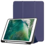 iPad 9.7 6th Gen (2018) Fodral Tri-Fold Med Pencil-hållare Blå