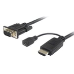 Premium Cord Câble convertisseur HDMI vers VGA avec Alimentation USB 2 m