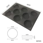 IFMGJK Silicone Bun Bread Forms Non Stick Baking Sheets Perforated Hamburger Molds Muffin Pan Tray (Color : GB005)