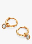 Monica Vinader Siren Muse Diamond Mini Huggie Hoop Earrings, Gold