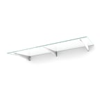 designtak entrétak easy collection flat console white - frosted glass