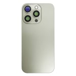 iPhone 15 Pro Baksida med smådelar - Naturlig Titan