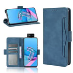 Asus Zenfone 7 ZS670KS/Zenfone Pro ZS671KS - Läderfodral / plånbok Avtagbar extern korthållare Blå