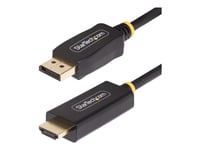 Startech.Com 9.8Ft (3M) Displayport To Hdmi Adapter Cable, 4K 60Hz With Hdr, Dp To Hdmi 2.0B, Active Video Converter, Displayport Desktop To Hdmi Monitor, M/M - Displayport To Hdmi Cord (10F-Dp-Hdmi-4K60-Hdr) - Adapterkabel - Displayport Hane Till H