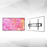 TV QLED 4k 55 138cm - QE55Q60CAUXXH - 2023 + Support TV mural 37-70