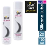 2 x Pjur Woman Silicone Based Lubricant | 100 ml | Stimulating Pleasure Lube