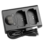 tellaLuna NP-W235 Camera Battery Charging Dock, Display USB Dual Charging Dock, Suitable for Fuji XT4 XT-4 Battery Charging