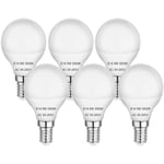 E14 LED Small Edison Screw Golf Ball Bulbs 5W Equivalent to 40W Incandescent Bulbs, P45 E14 Led SES Light Bulbs Warm White 3000K, 420LM, No Flicker, No Dimmable, AC 85-265V, 6 Pack