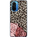 Xiaomi Poco F3 Transparent Mobilskal Leopardrosor
