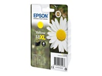 Epson 18XL - 6.6 ml - XL - jaune - original - cartouche d'encre - pour Expression Home XP-212, 215, 225, 312, 315, 322, 325, 412, 415, 422, 425