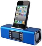 MusicMan BT-X1 TXX3802 Soundstation /MP3/FM Radio/ Bluetooth/ lecteur LCD/ Micro SD Bleu
