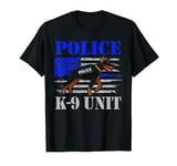 Police K-9 Unit Caning Dog Design T-Shirt