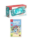 Nintendo Switch Lite Turquoise Console With &Amp; Bluey: The Videogame Switch