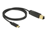 Delock - Usb-Kabel - 24 Pin Usb-C (Han) Til Usb Type B (Han) - Usb 3.1 Gen 2 - 3 A - 1 M - Sort