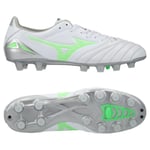 Mizuno Morelia Neo IV Pro FG/AG Frontier - Vit/Neongrön/Grå, storlek 40½