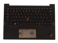 Sunrex - Erstatningstastatur for bærbar PC - med Trackpoint, UltraNav - bakbelysning - AZERTY - Belgisk - FRU - med toppdeksel - for ThinkPad X1 Carbon Gen 10 21CB, 21CC