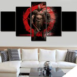 TXCY 5 Canvas Picture Canvas Prints Painting Home Decorative Poster Framework 5 Pieces Game Kratos God of War Wall Art Pictures Artwork
