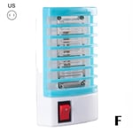 Led Socket Electric Mosquito Killer Lights Fly Bug Night Insect F Blue Us Plug
