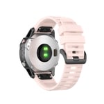 Gummi Smart Watch Armbånd til Garmin Fenix 6/5, 22mm - Rosa