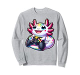 Gamer Axolotl Kawaii Axolotl Anime Gaming Funny Video games Sweatshirt