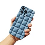 Coque silicone à carreaux pour iPhone 12 Pro, Bleu - [Popularité] [Protection de la caméra] [Résistant aux chutes et aux chocs], Case de Protection Complète du Corps pour iPhone 12 Pro 6,1 Pouces