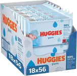 Baby Wipes 18 Packs 1008 Wipes Total 99 Percent Pure Water Wipes Fragrance Free